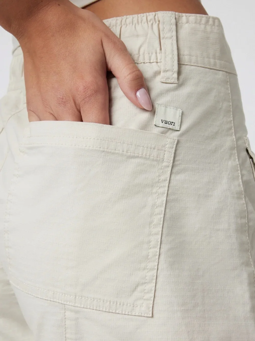 Vuori Vintage Ripstop Cargo Shorts XS Milkweed Hike Lounge Walk Casual